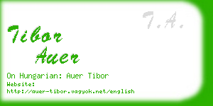 tibor auer business card